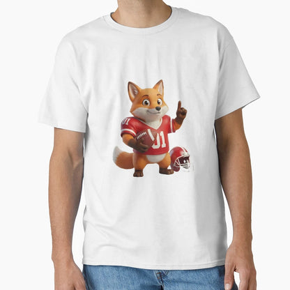 Foxy Football Champ 3D American T-Shirt - Minimalist Print Men Women - T-Shirt, Sweatshirt, Hoodie