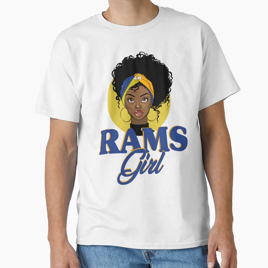 Black Rams Girldetroit Rams Oversized T-Shirt - Custom Art Print for Adults - T-Shirt, Sweatshirt, Hoodie