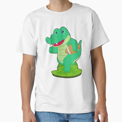Crocodile American Football Sports T-Shirt - Fun Novelty Design for Adults - T-Shirt, Sweatshirt, Hoodie