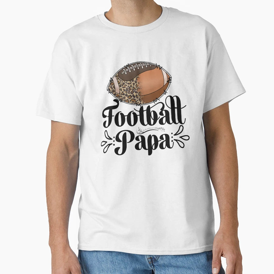 Football Papa Leopard Png Sublimation T-Shirt - Unique Graphic Men Women - T-Shirt, Sweatshirt, Hoodie