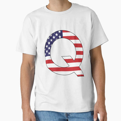 Most Patriotic Letter Alphabet T-Shirt - Minimalist Print Unisex - T-Shirt, Sweatshirt, Hoodie
