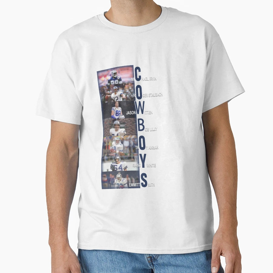 Cowboys Michael Irvin Roger Staubach T-Shirt - Aesthetic Graphic for Adults - T-Shirt, Sweatshirt, Hoodie