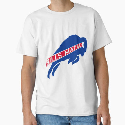 Bills Mafia White Funny Buffalo Bills T-Shirt - Unique Graphic Unisex - T-Shirt, Sweatshirt, Hoodie