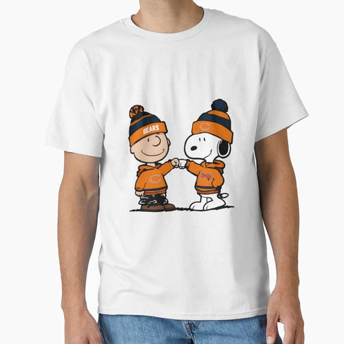 Chicago Bears Snoopy T-Shirt - Custom Art Print Men Women - T-Shirt, Sweatshirt, Hoodie
