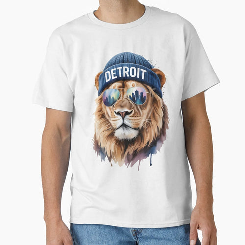 Detroit Lion T-Shirt - Unique Graphic Men Women - T-Shirt, Sweatshirt, Hoodie