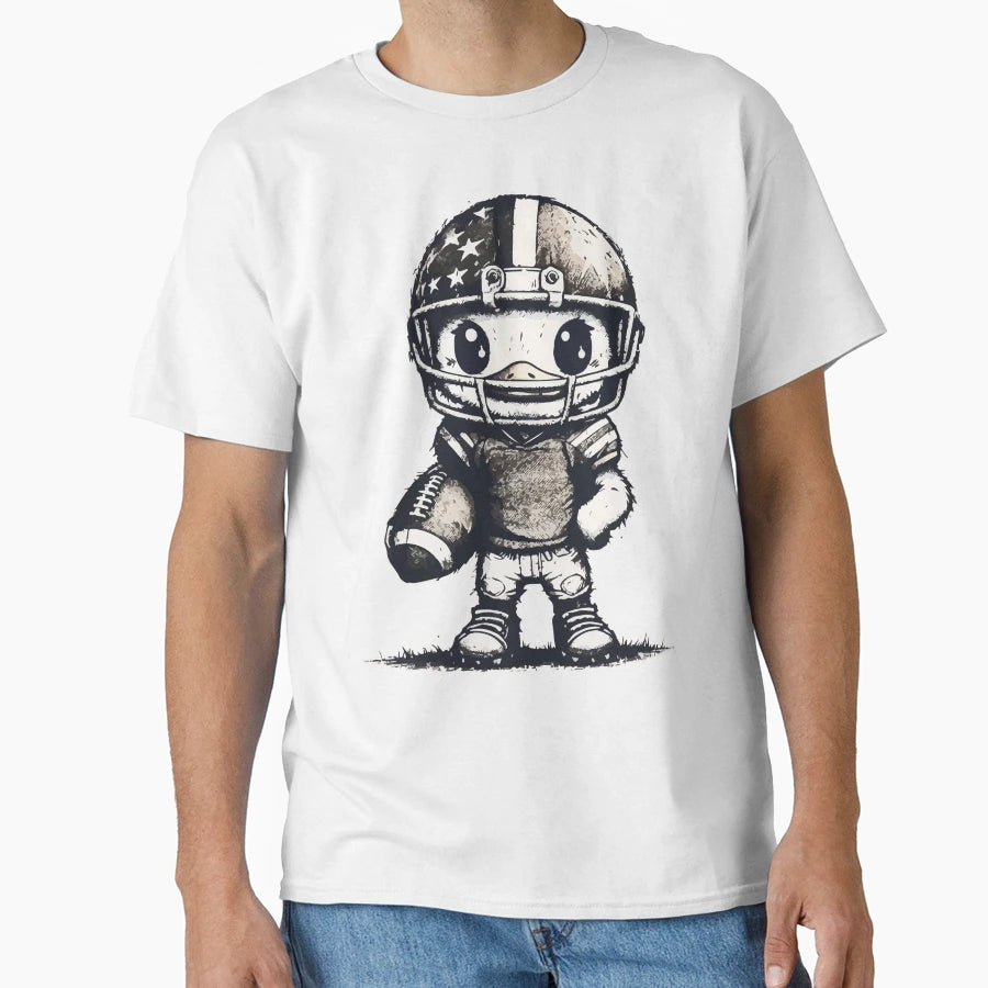 Funny Duck American Football Player T-Shirt - Unique Graphic for Adults - T-Shirt, Sweatshirt, Hoodie