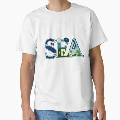 Seattle City Sports 5 Teams T-Shirt - Aesthetic Graphic for Adults - T-Shirt, Sweatshirt, Hoodie