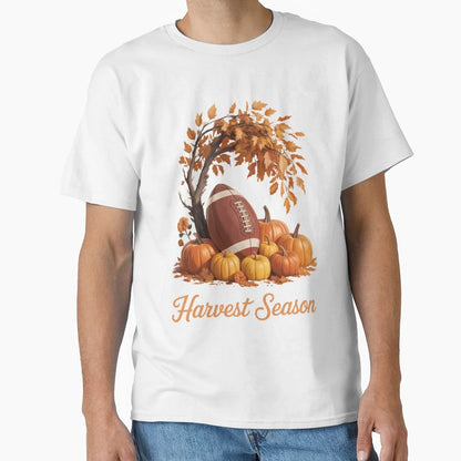 Harvest Season Football Player Rugby Fall T-Shirt - Unique Graphic Unisex - T-Shirt, Sweatshirt, Hoodie