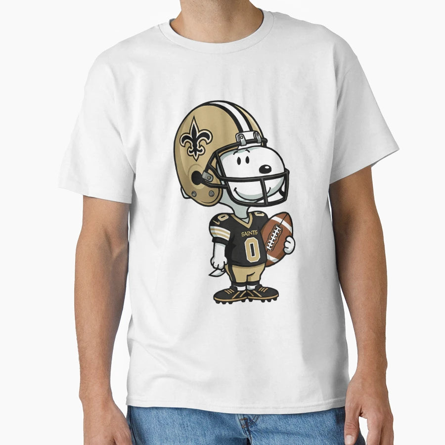 Snoopy Holding Football New Orleans T-Shirt - Casual Everyday Wear Unisex - T-Shirt, Sweatshirt, Hoodie