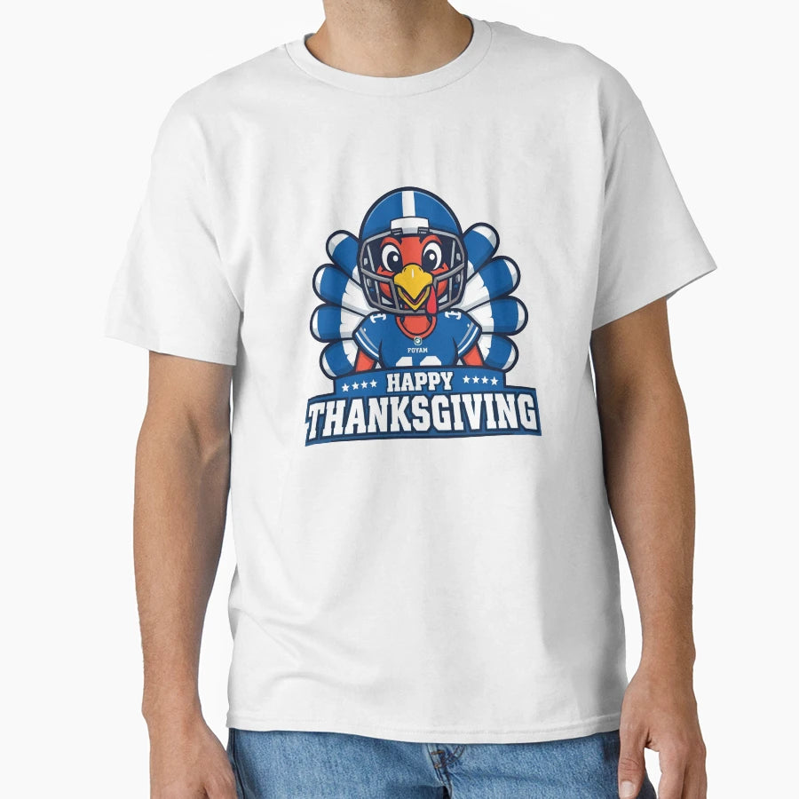 Thanksgiving Turkey Cartoon T-Shirt - Streetwear Style Unisex - T-Shirt, Sweatshirt, Hoodie