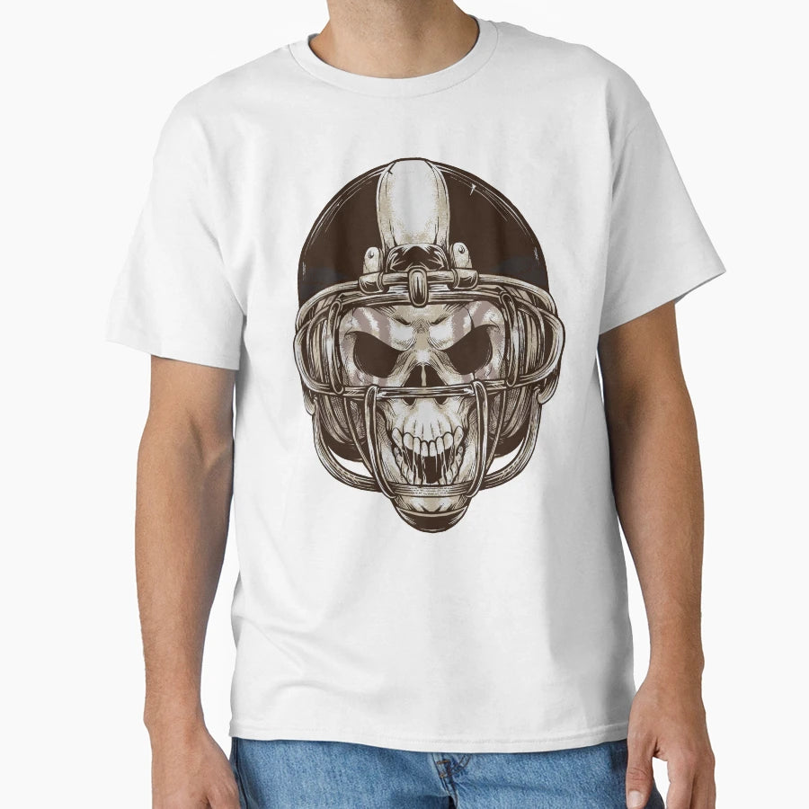 American Football Skull Tees T-Shirt - Custom Art Print Men Women - T-Shirt, Sweatshirt, Hoodie