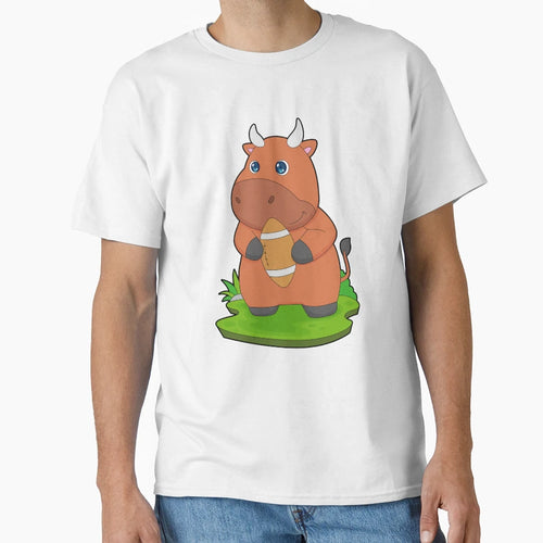 Bull American Football Sports T-Shirt - Custom Art Print Men Women - T-Shirt, Sweatshirt, Hoodie
