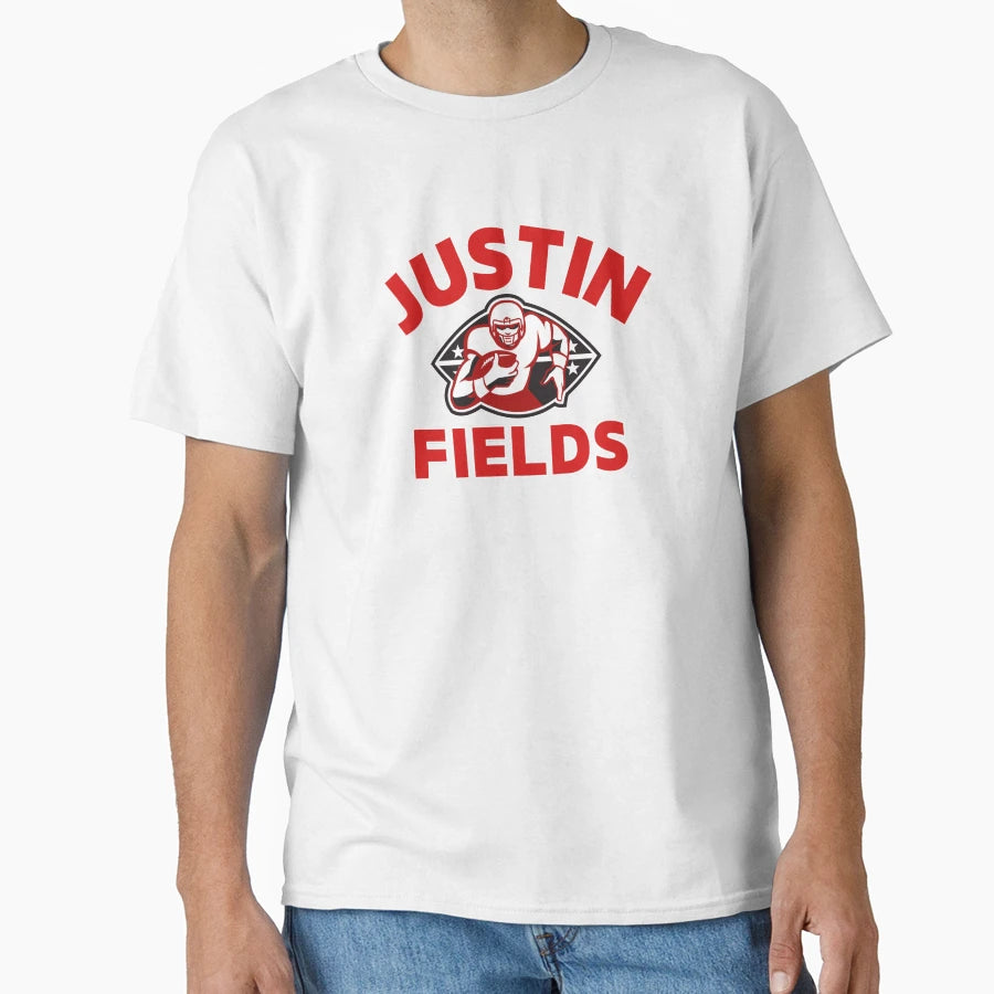 Justin Fields T-Shirt - Minimalist Print Men Women - T-Shirt, Sweatshirt, Hoodie