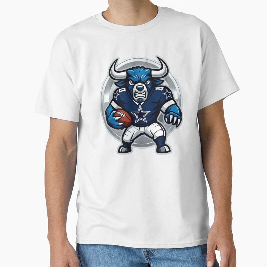 Aggressive Blue Ox Football T-Shirt - Casual Everyday Wear for Adults - T-Shirt, Sweatshirt, Hoodie