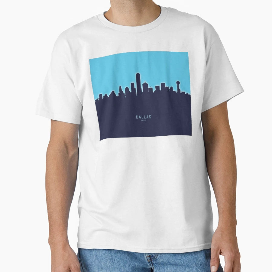 Dallas Texas Skyline T-Shirt - Graphic Print Men Women - T-Shirt, Sweatshirt, Hoodie