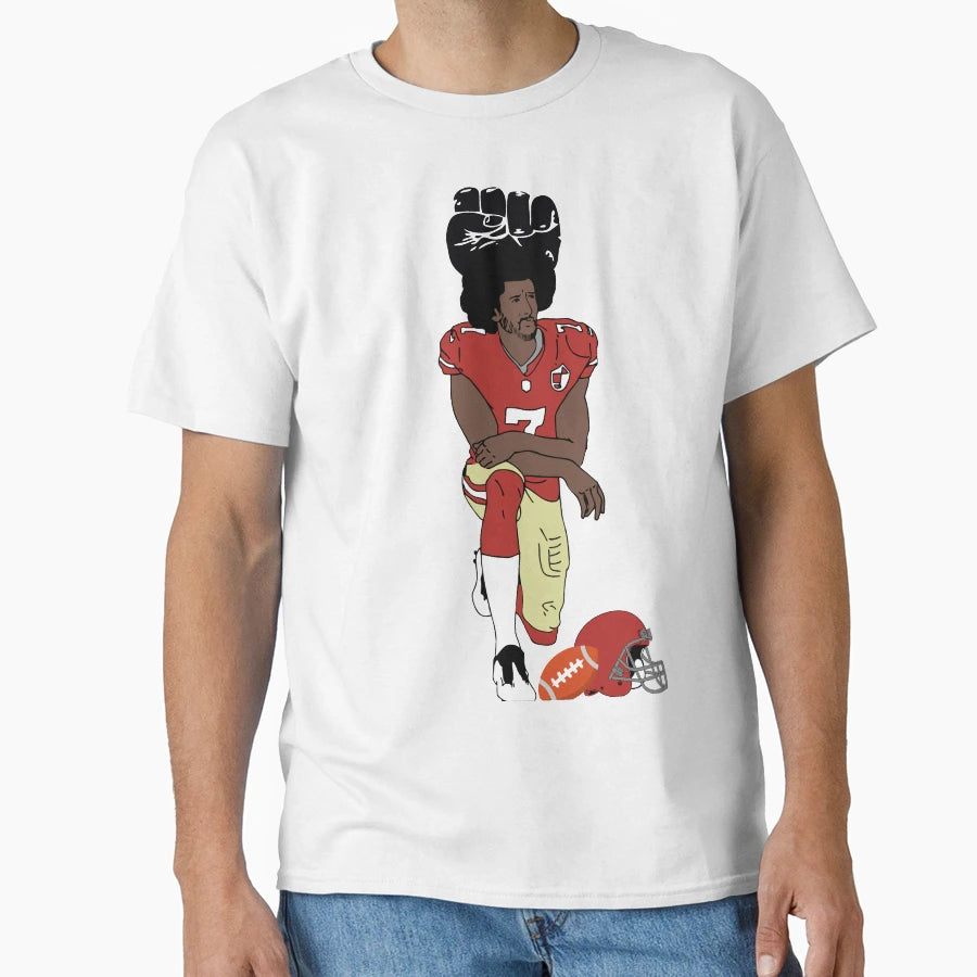 Colin Kaepernick Kneeling T-Shirt - Custom Art Print Unisex - T-Shirt, Sweatshirt, Hoodie