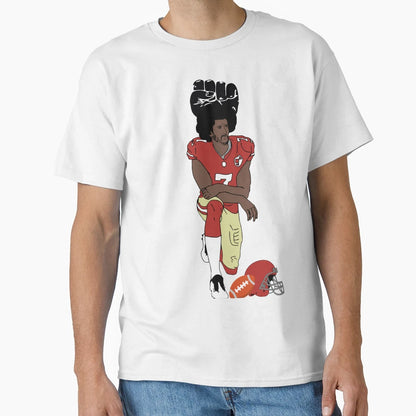 Colin Kaepernick Kneeling T-Shirt - Custom Art Print Unisex - T-Shirt, Sweatshirt, Hoodie