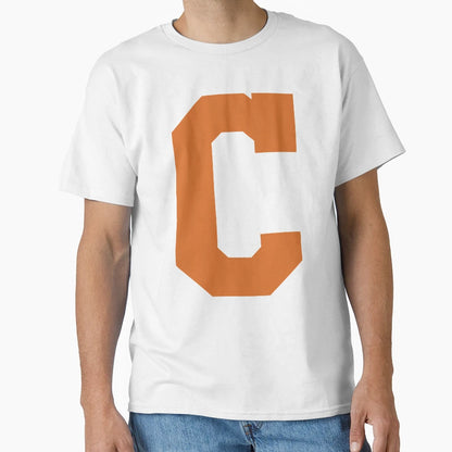 Alphabet Orange C Sports Letter C T-Shirt - Minimalist Print Unisex - T-Shirt, Sweatshirt, Hoodie