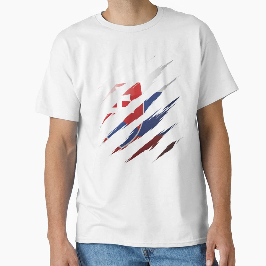Slovakia My Country Claw Nail T-Shirt - Graphic Print for Adults - T-Shirt, Sweatshirt, Hoodie