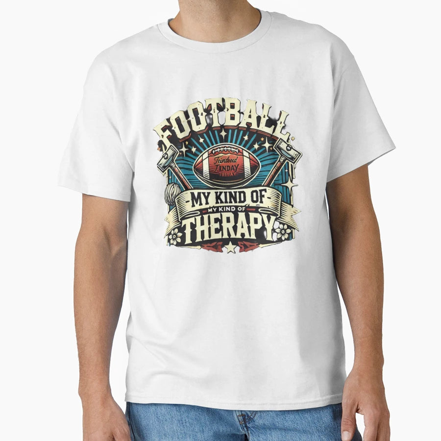Football Therapy T-Shirt - Trendy Graphic Men Women - T-Shirt, Sweatshirt, Hoodie
