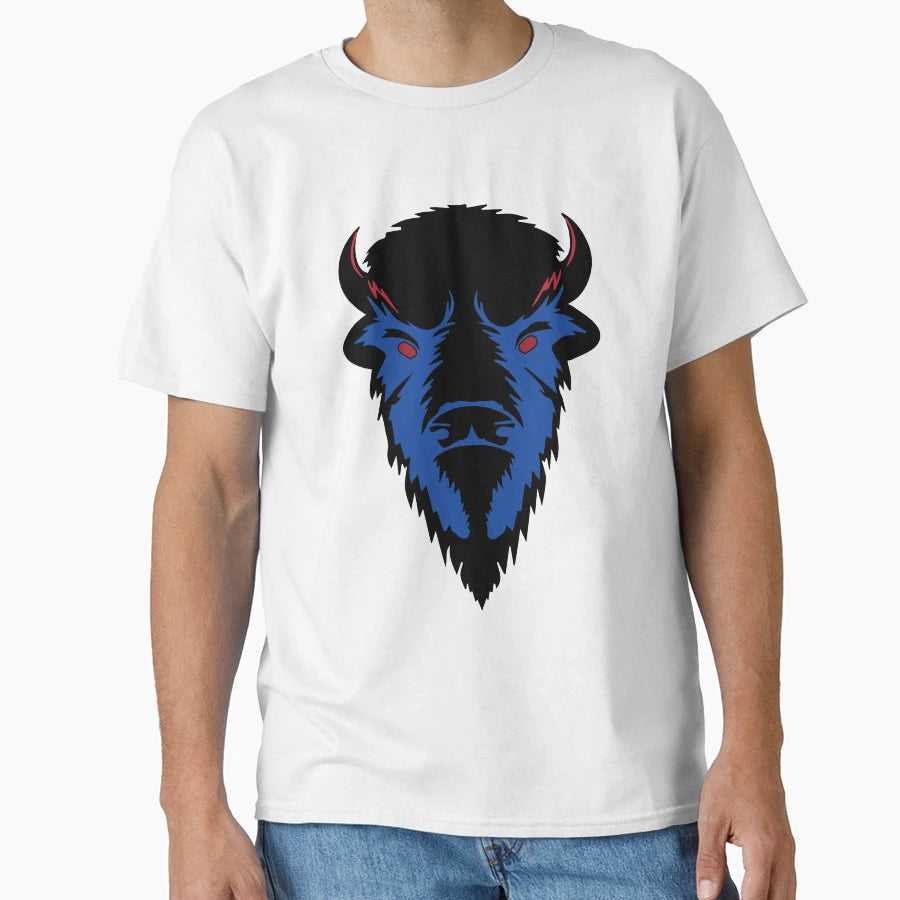 Buffalo Head Buffalo Bills Team T-Shirt - Custom Art Print for Adults - T-Shirt, Sweatshirt, Hoodie