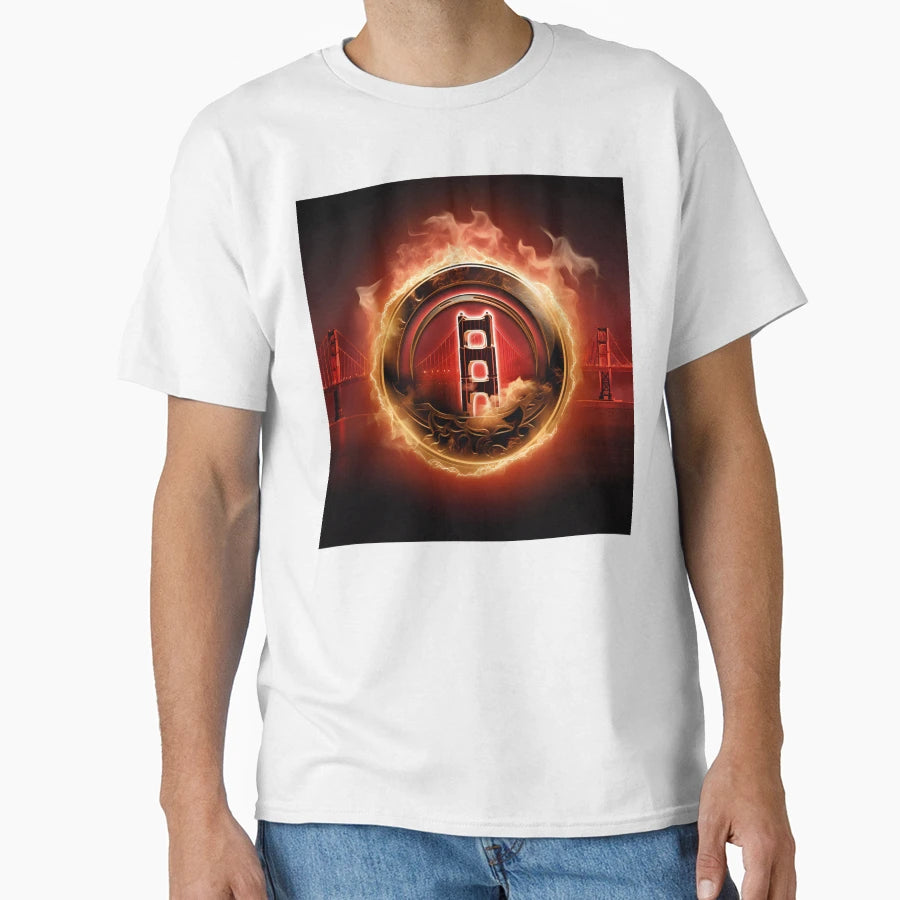 Champions Fire Golden Gate Bridge T-Shirt - Novelty Apparel for Adults - T-Shirt, Sweatshirt, Hoodie