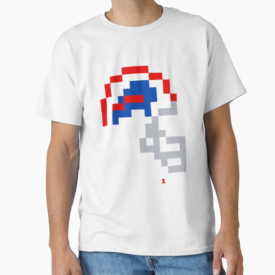 Buf White Helmet Tecmo Bowl T-Shirt - Trendy Graphic Men Women - T-Shirt, Sweatshirt, Hoodie