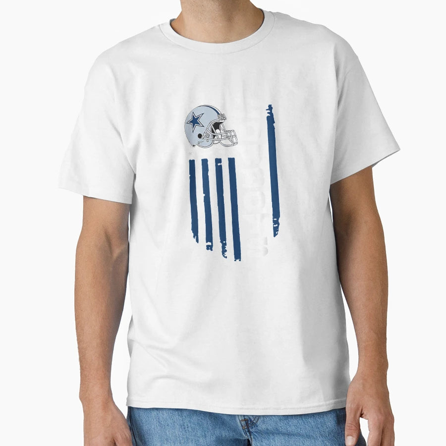 Dallas Fan Cow 4Th July America Flag T-Shirt - Aesthetic Graphic Unisex - T-Shirt, Sweatshirt, Hoodie