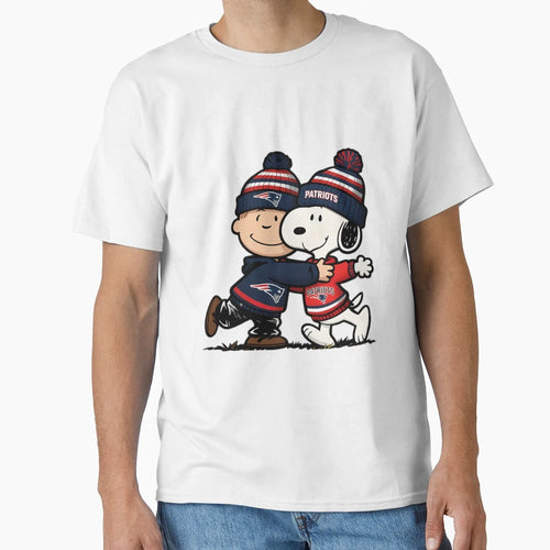 Snoopy And Charlie Brown New England T-Shirt - Aesthetic Graphic Men Women - T-Shirt, Sweatshirt, Hoodie