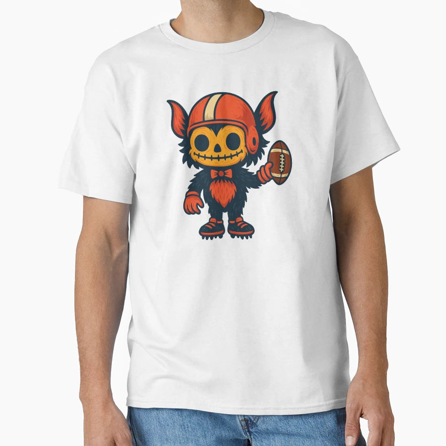 Creepy Football Monster Gothic Kawaii T-Shirt - Custom Art Print Men Women - T-Shirt, Sweatshirt, Hoodie