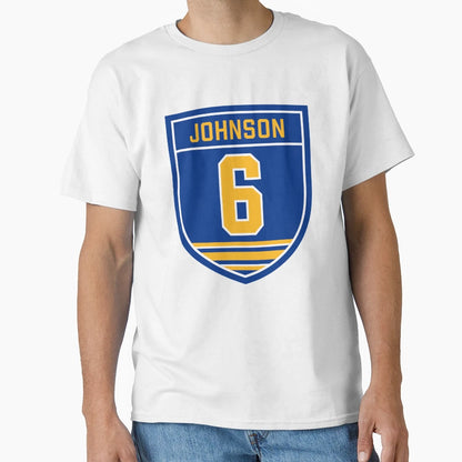 Erik Johnson 6 Emblem T-Shirt - Trendy Graphic Men Women - T-Shirt, Sweatshirt, Hoodie