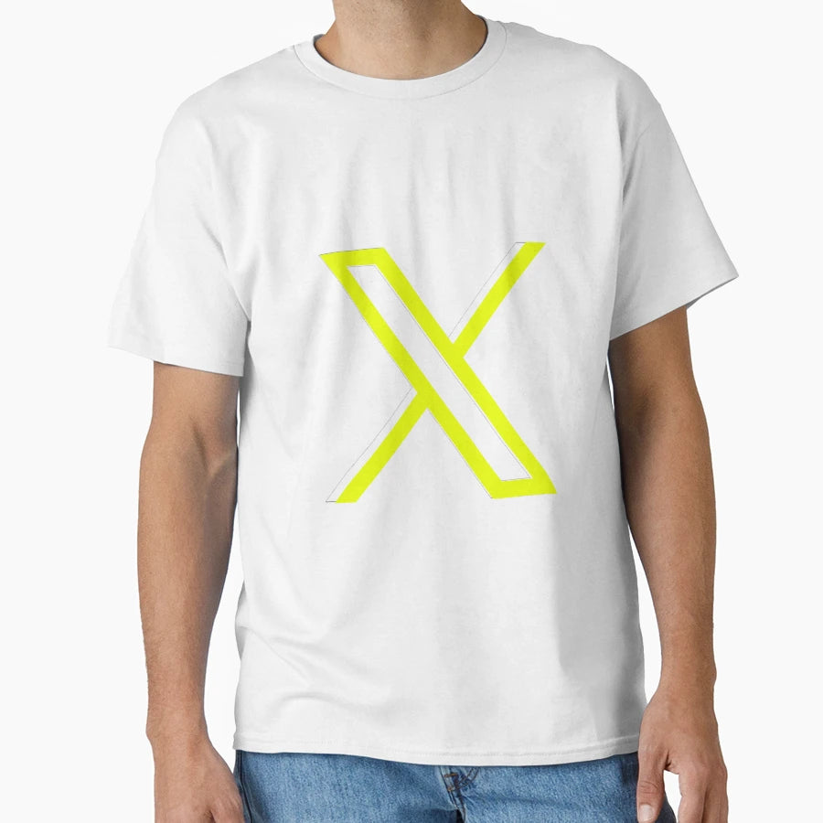 X Com Yellow Logo Old Twitter T-Shirt - Casual Everyday Wear Men Women - T-Shirt, Sweatshirt, Hoodie