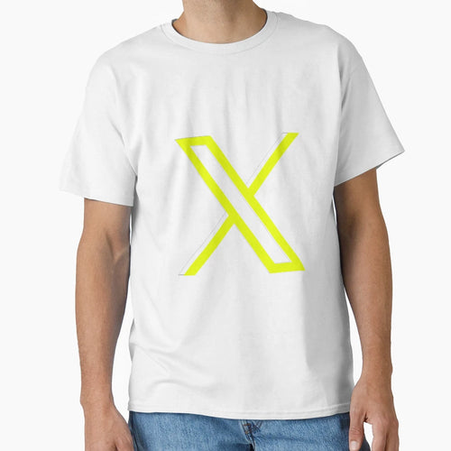 X Com Yellow Logo Old Twitter T-Shirt - Casual Everyday Wear Men Women - T-Shirt, Sweatshirt, Hoodie