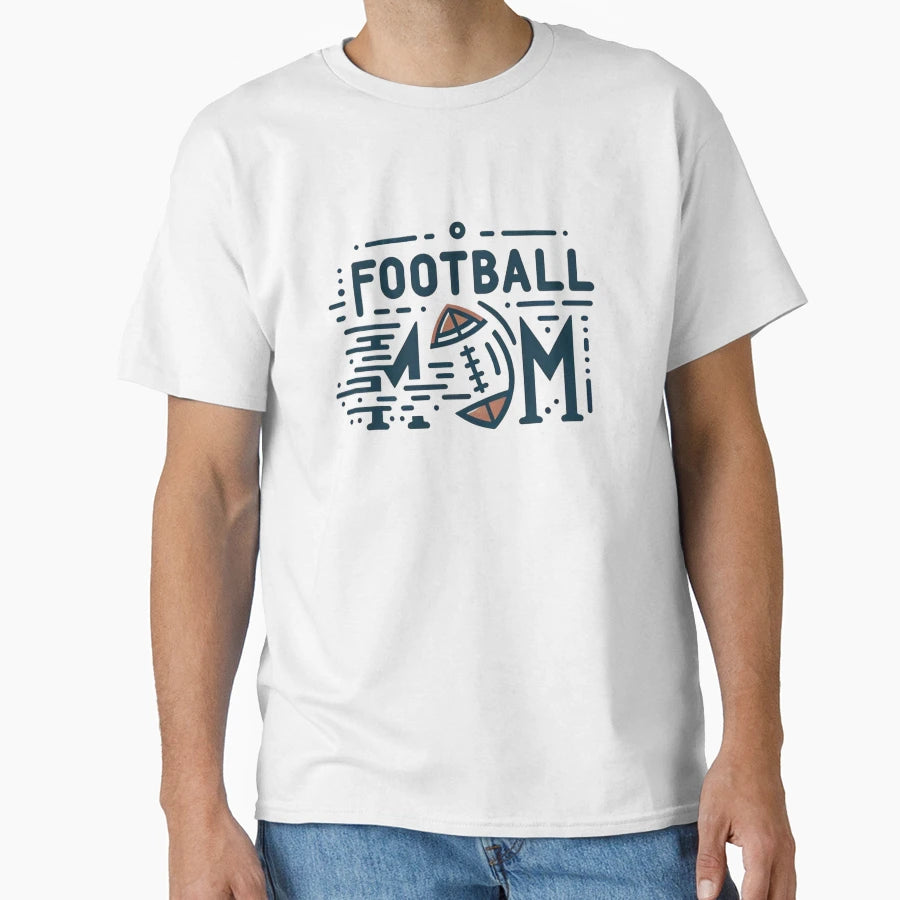 Football Mom Minimalist T-Shirt - Minimalist Print for Adults - T-Shirt, Sweatshirt, Hoodie