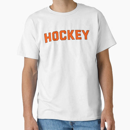 Hockey Player Jersey Text T-Shirt - Fun Novelty Design Men Women - T-Shirt, Sweatshirt, Hoodie