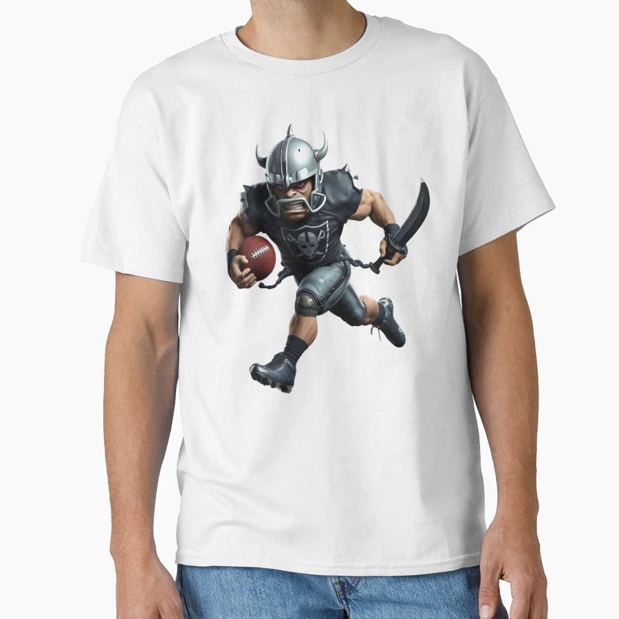 Raiders Warrior Football T-Shirt - Unique Graphic Men Women - T-Shirt, Sweatshirt, Hoodie