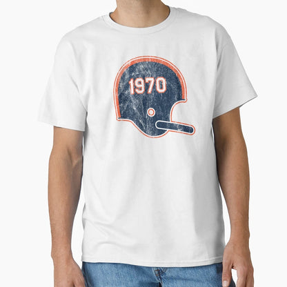 Denver Broncos Year Founded Helmet T-Shirt - Minimalist Print for Adults - T-Shirt, Sweatshirt, Hoodie