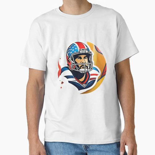 Usa American Football Player T-Shirt - Aesthetic Graphic for Adults - T-Shirt, Sweatshirt, Hoodie