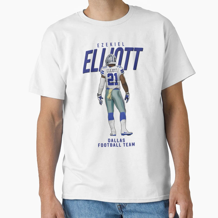 Ezekiel Elliott 21 Dallas Football Team T-Shirt - Trendy Graphic for Adults - T-Shirt, Sweatshirt, Hoodie