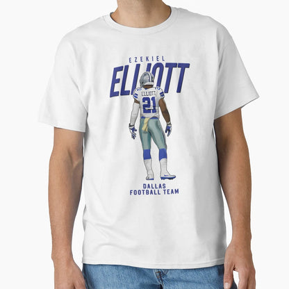 Ezekiel Elliott 21 Dallas Football Team T-Shirt - Trendy Graphic for Adults - T-Shirt, Sweatshirt, Hoodie