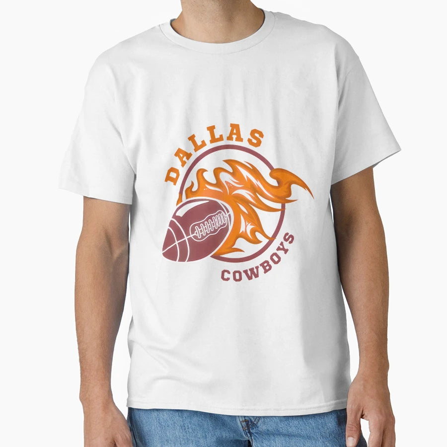 Fiery Football Fanatic T-Shirt - Casual Everyday Wear Men Women - T-Shirt, Sweatshirt, Hoodie