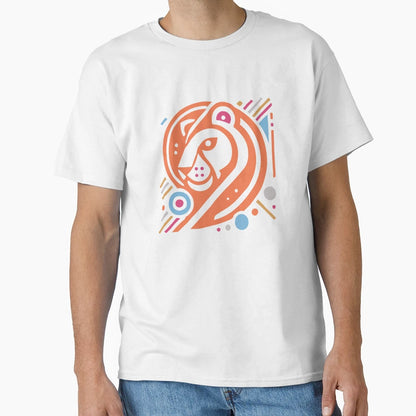 Fierce Majesty Abstract Geometric Lion T-Shirt - Minimalist Print Unisex - T-Shirt, Sweatshirt, Hoodie