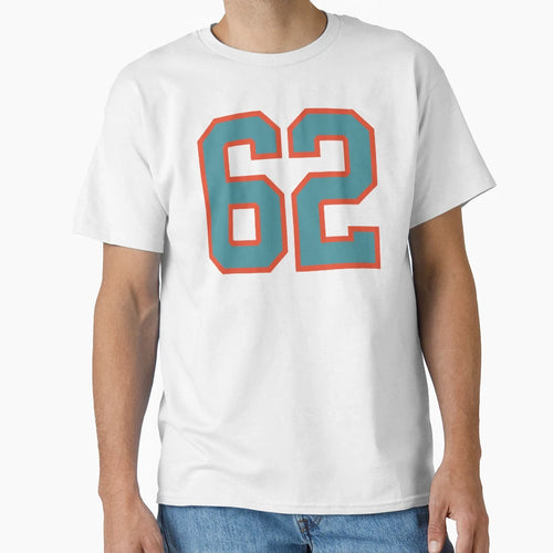 62 Number Aqua Orange Lucky Sports Sixty T-Shirt - Streetwear Style Unisex - T-Shirt, Sweatshirt, Hoodie