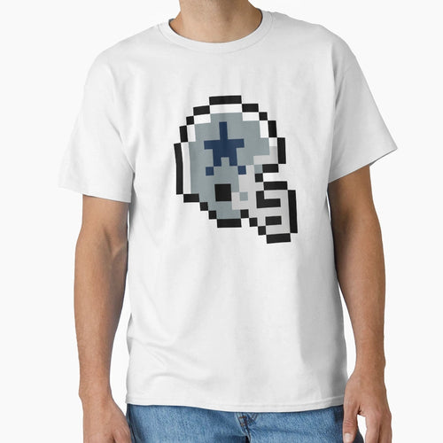 Dallas Cowboys 8 Bit Football Helmet Only T-Shirt - Trendy Graphic Unisex - T-Shirt, Sweatshirt, Hoodie