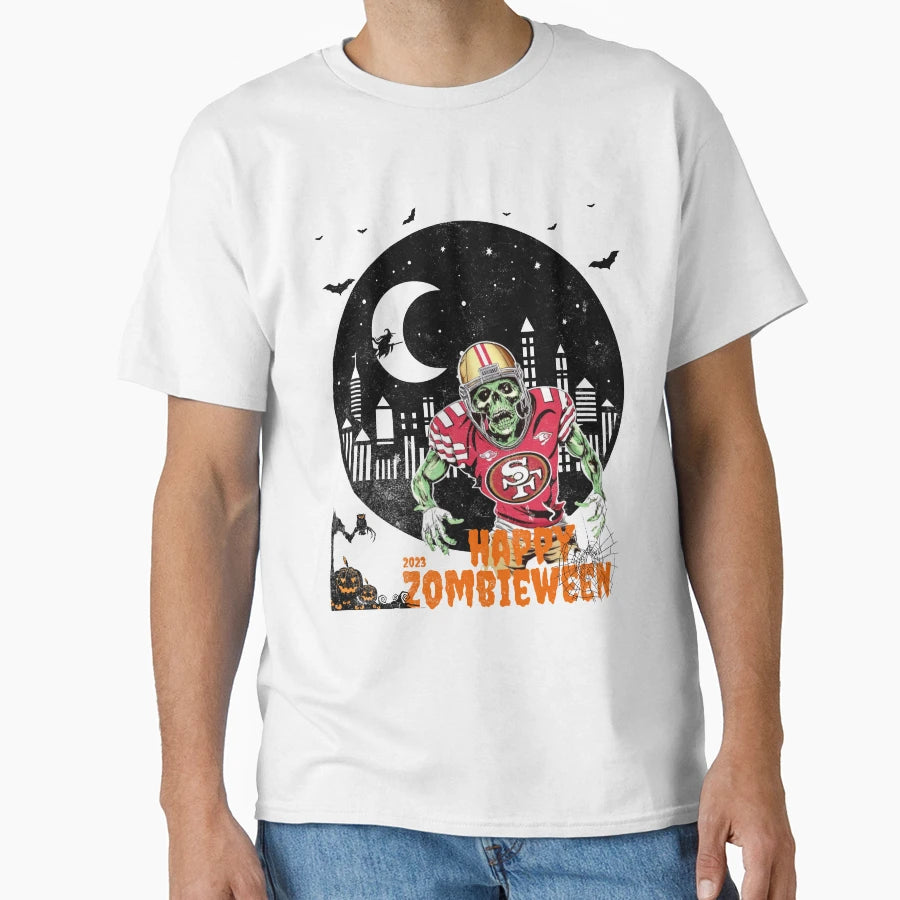 San Francisco 49Er Zombie Halloween T-Shirt - Novelty Apparel Men Women - T-Shirt, Sweatshirt, Hoodie
