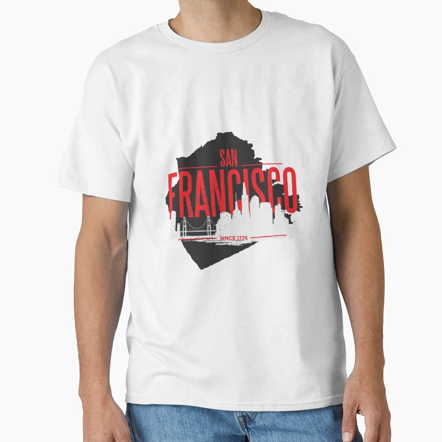 San Francisco Skyline T-Shirt - Novelty Apparel Men Women - T-Shirt, Sweatshirt, Hoodie