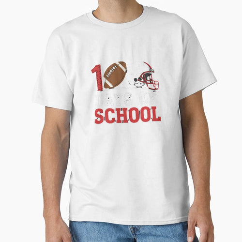 100 Days School Football Fun Gift T-Shirt - Graphic Print for Adults - T-Shirt, Sweatshirt, Hoodie