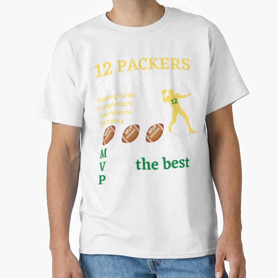 Packers Football Mvp 12 T-Shirt - Trendy Graphic for Adults - T-Shirt, Sweatshirt, Hoodie