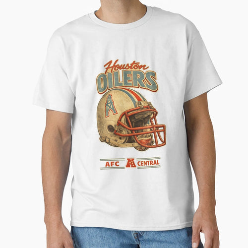 Houston Oilers Helmet Art T-Shirt - Trendy Graphic for Adults - T-Shirt, Sweatshirt, Hoodie