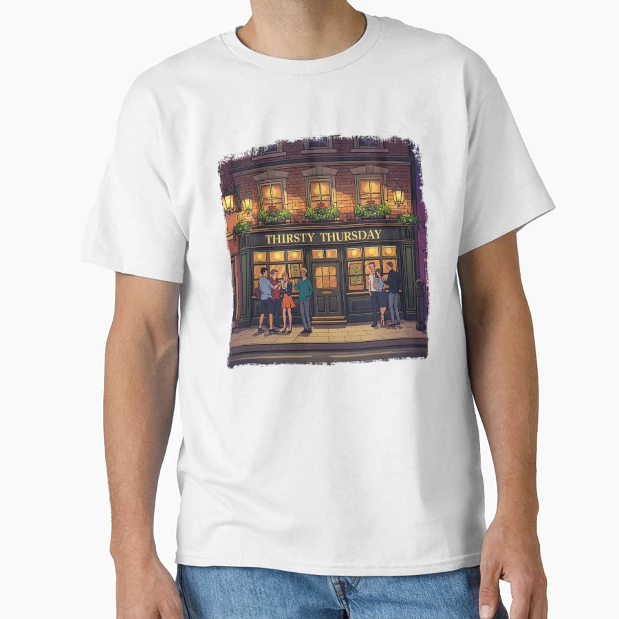 Thirsty Thursday Beer Lovers Bar T-Shirt - Casual Everyday Wear Men Women - T-Shirt, Sweatshirt, Hoodie
